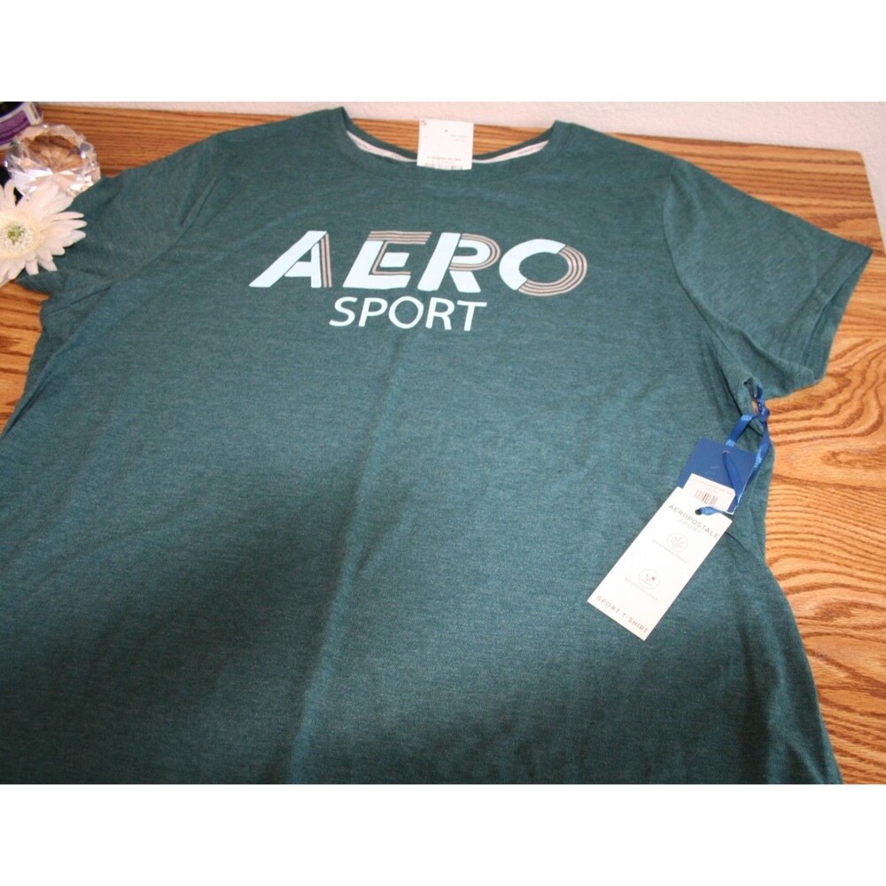 Aeropostale Sport Womens Green Ringer T Shirt Casual Short Sleeve Size 3X